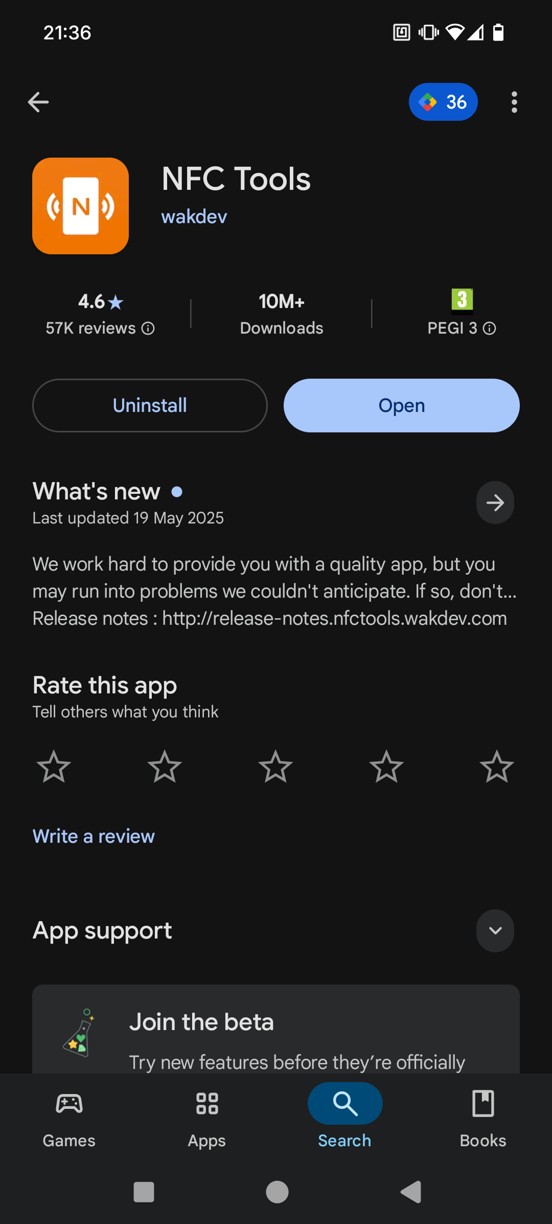 NFC programming steps